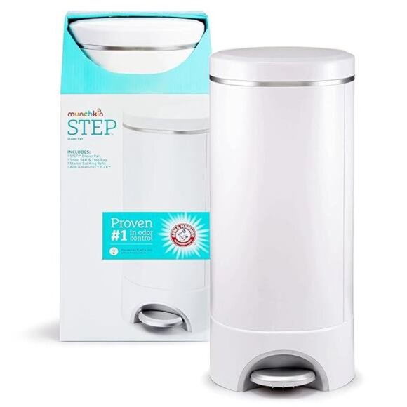 Munchkin® STEP™ Diaper Pail Powered by Arm & Hammer, #1 in Odor Control, - Picture 6 of 12